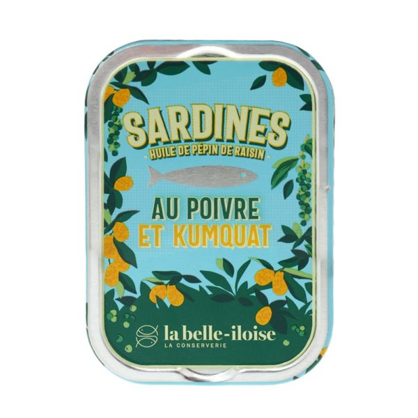 Sardines à l’huile de pépin de raisin au kumquat et poivre vert-Comtesse du Barry