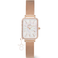 Daniel Wellington DW Montre 20x26mm Quadro Crystal Zodiac Melrose Rose Gold