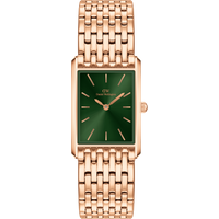 Daniel Wellington DW Montre 22×32 Bound 9-Link Emerald Sunray Rose Gold