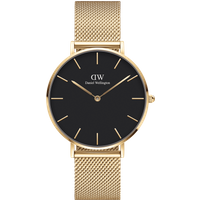 Daniel Wellington DW Montre 28mm MIC Petite Evergold Black Gold