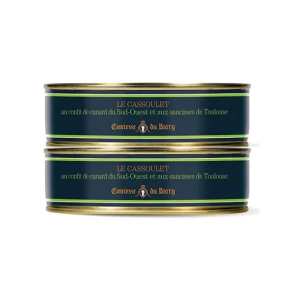 Lot de 2 cassoulets au confit de canard du Sud-Ouest et aux saucisses de Toulouse-Comtesse du Barry
