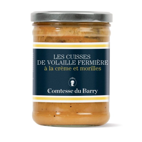 Cuisses de volaille fermière à la crème et morilles-Comtesse du Barry