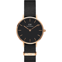 Daniel Wellington DW Montre 28mm Petite Cornwall Black Rose Gold
