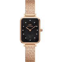 Daniel Wellington DW Montre 20x26mm Quadro Lumine Pressed Piano Black MoP Rose Gold