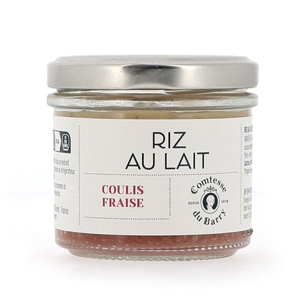 Riz au lait sur coulis de fraise-Comtesse du Barry